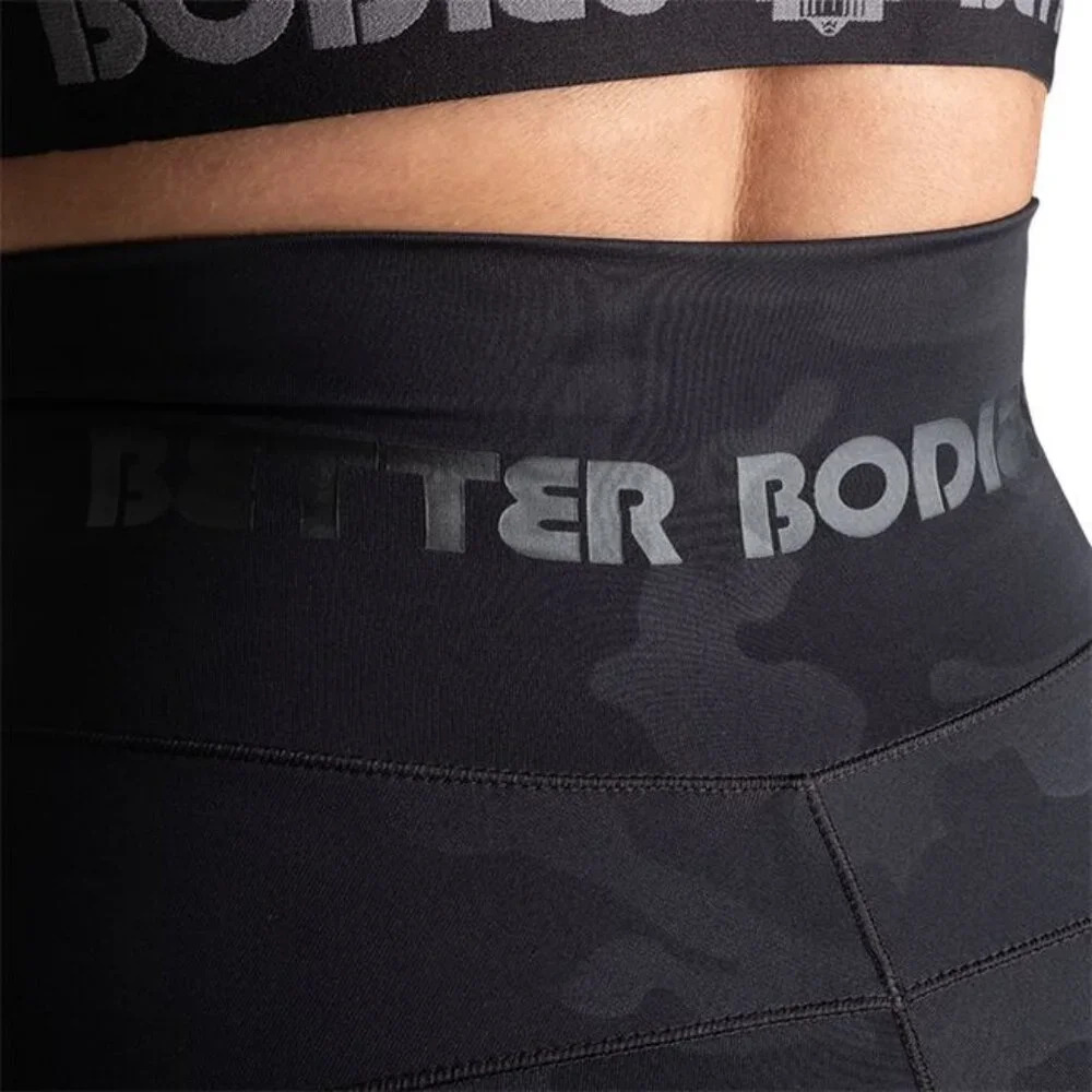 Better Bodies High Waist Leggings, Black Camo - Picture 4 of 5